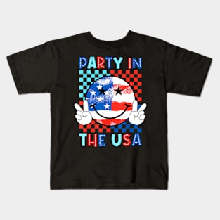 Party in the USA 4th of July Preppy Smile Men Women Kids T-Shirt